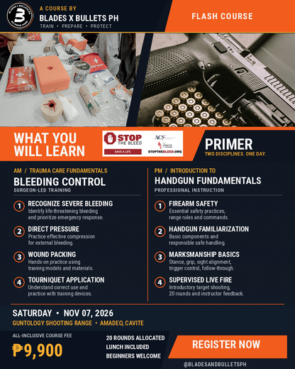 PRIMER — Flash Course | Bleeding Control + Introduction to Handgun Fundamentals